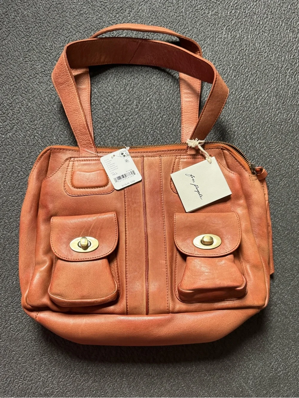 Free People Billie Bowler Bag Cognac NWT